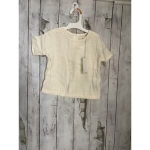 Hart + Land White T-Shirt Short Sleeve Crop Top for Girls Size Medium